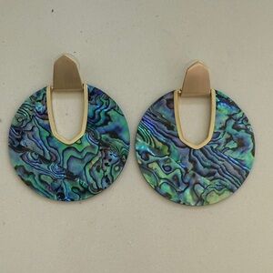 Kendra Scott Iridescent Blue and Gold Earrings